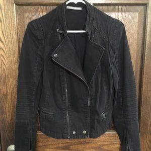 Premium Denim Collection Motor Style Denim Coat